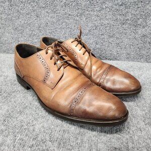 BRUNO MAGLI Men's Zurigo Lace-Up Oxford Cognac Sz 11 M Made In Italy Dress Shoes